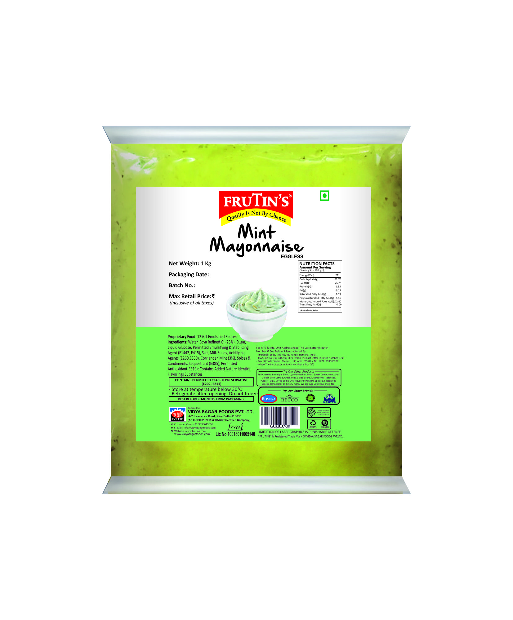 Mint Mayonnaise Egless